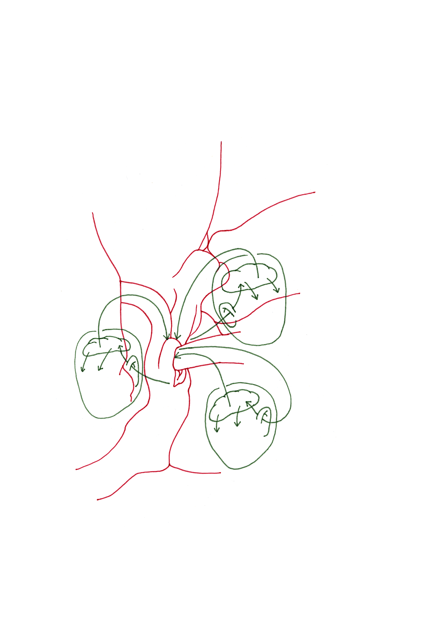 Hannes Kater: Zeichnung aus dem Jahr 1997, Filzstift auf A4 Papier