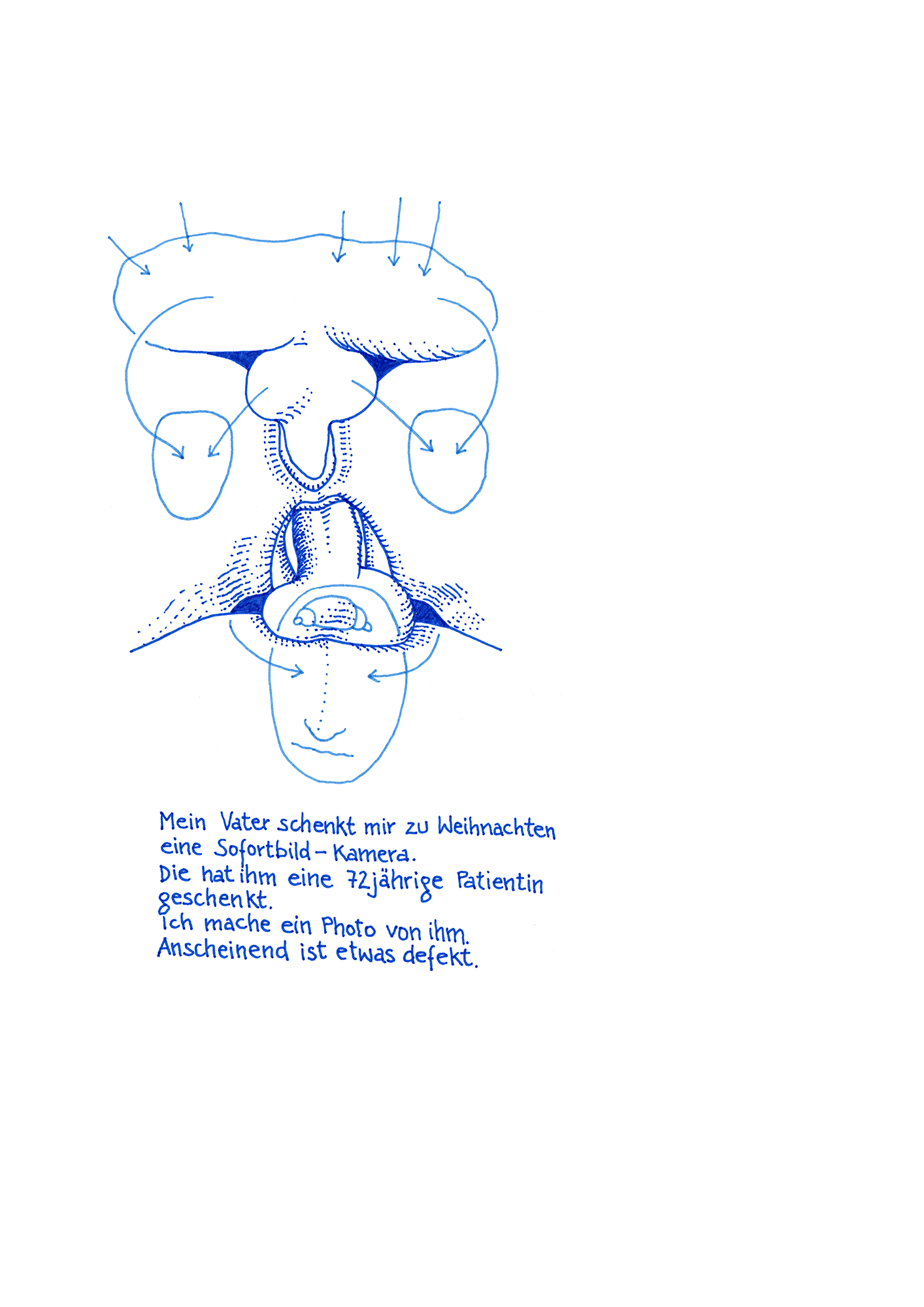 Hannes Kater: Zeichnung aus dem Jahr 1997, Filzstift auf A4 Papier