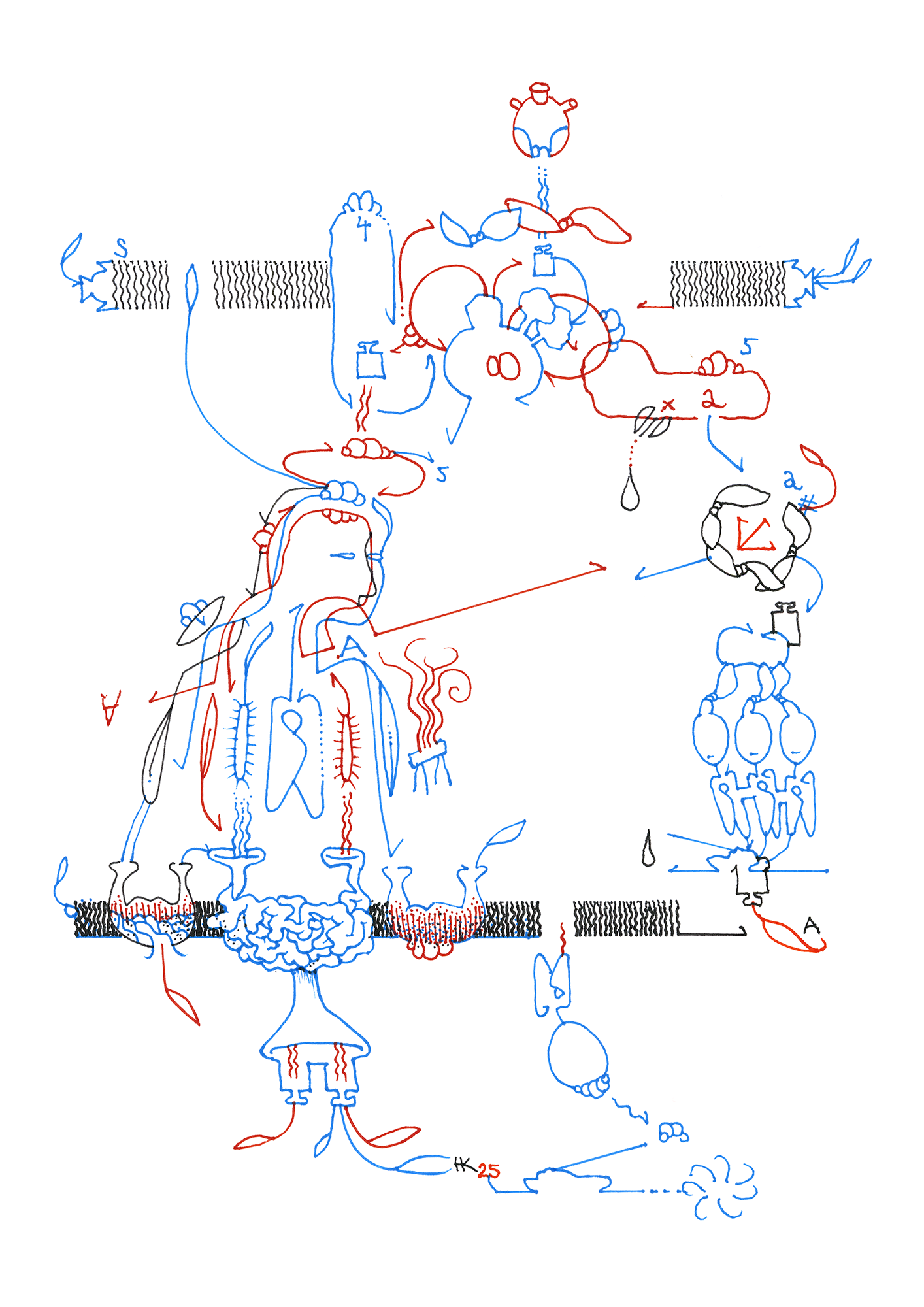 Hannes Kater – Tageszeichnung (Zeichnung/drawing) vom 20.10.2025 (1414 x 2000 Pixel)