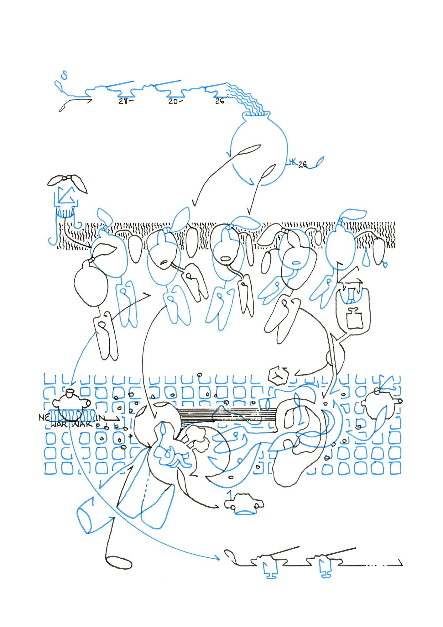 Hannes Kater  Tageszeichnung (Zeichnung/drawing) vom 03.03.2026 (1414 x 2000 Pixel)