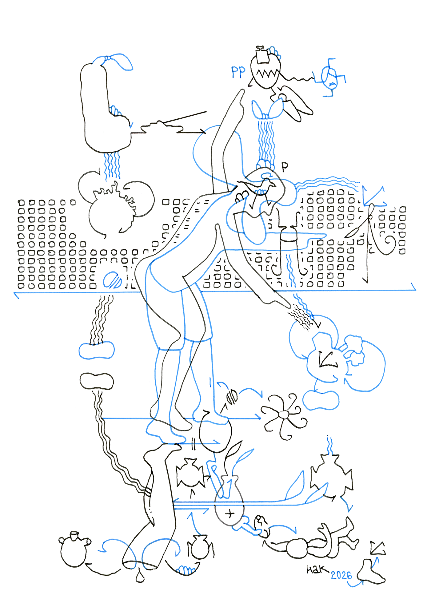 Hannes Kater  Tageszeichnung (Zeichnung/drawing) vom 14.03.2026 (1414 x 2000 Pixel)