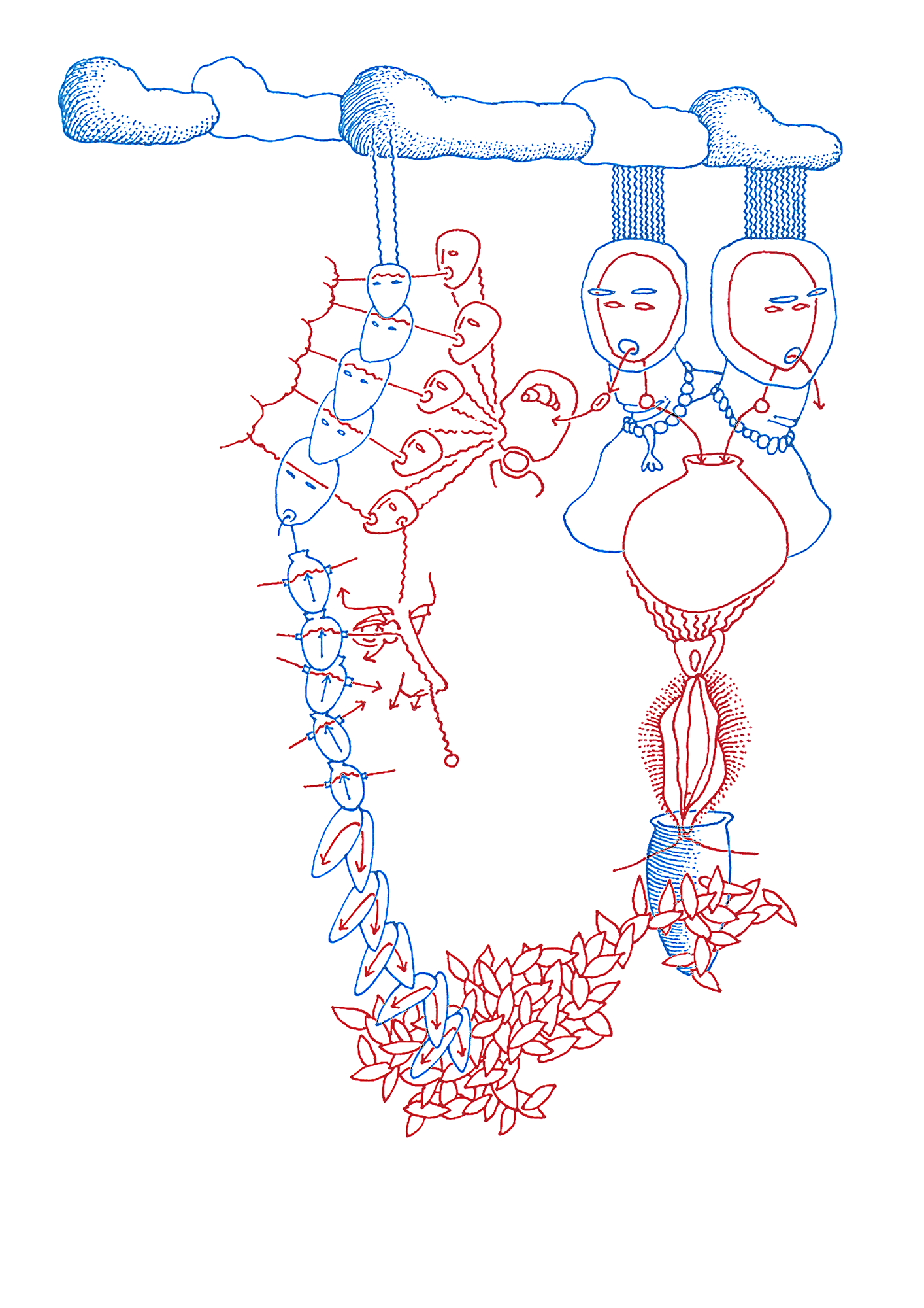 Hannes Kater: Zeichnung aus dem Jahr 1997, Filzstift auf A4 Papier
