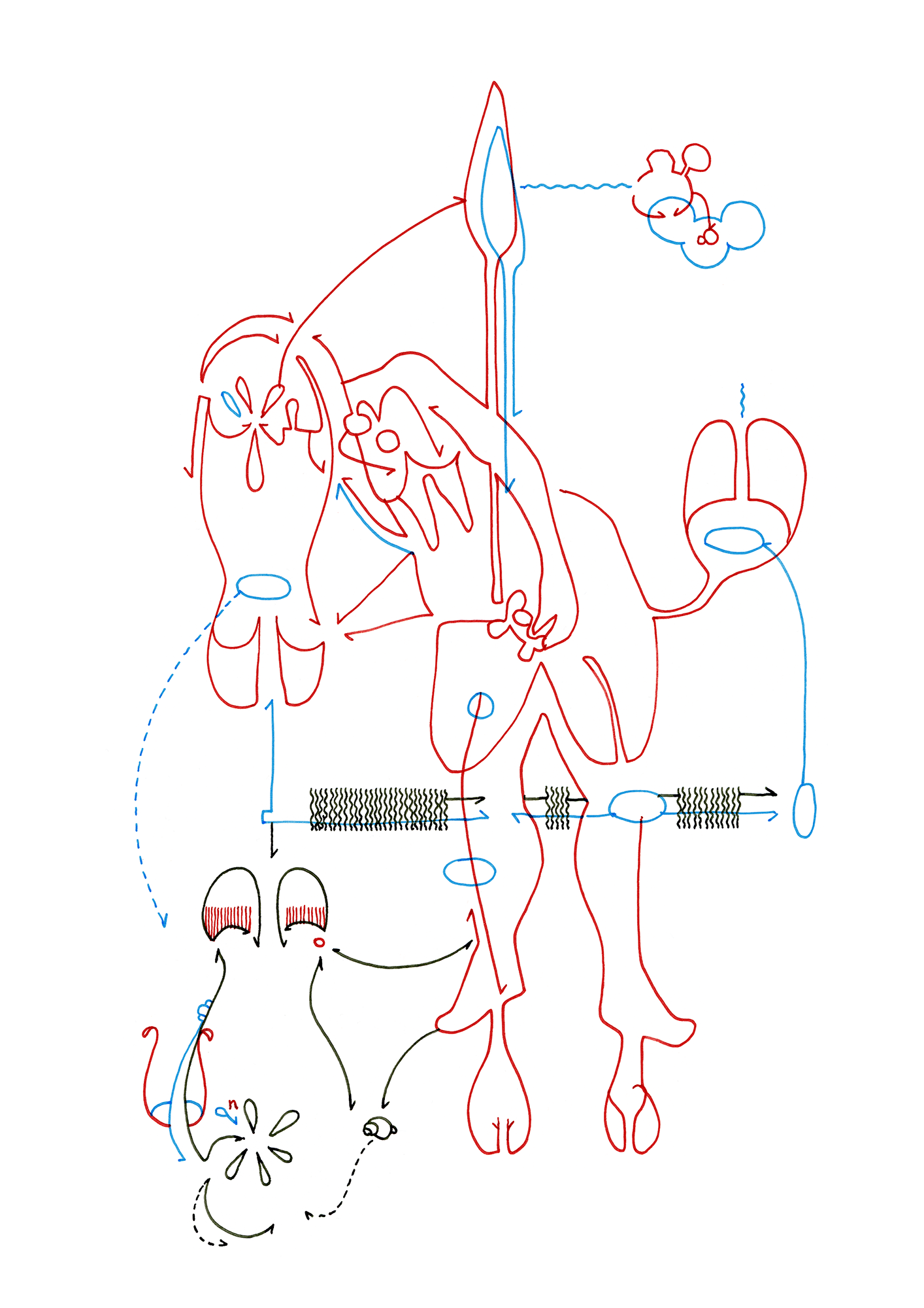 Hannes Kater  Tageszeichnung (Zeichnung/drawing) vom 10.11.2014 (1414 x 2000 Pixel)