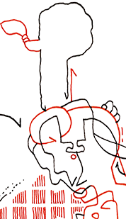 Hannes Kater  Detail einer Zeichnung, August 2026