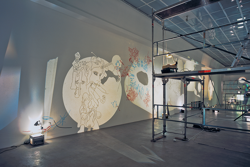 Hannes Kater "Der Zeichnungsgenerator" im Kunstverein Hannover 2001: Raum 4